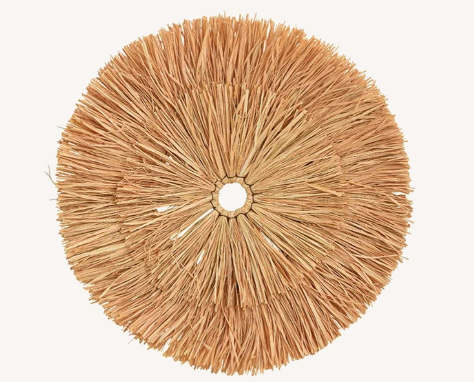 Boho Wanddeko aus Raphia Ø47cm
