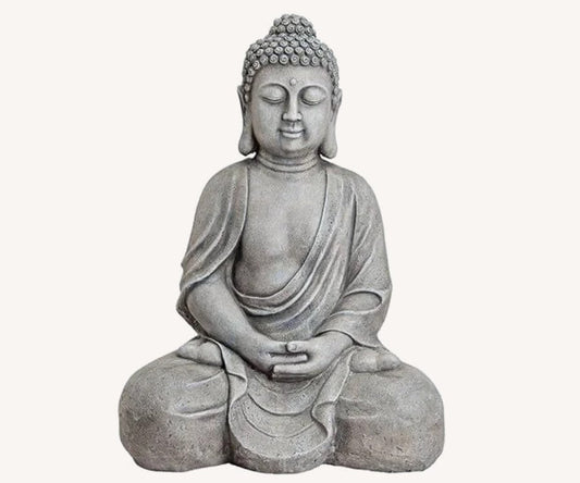 XXL Buddha Figur Steinoptik 71cm