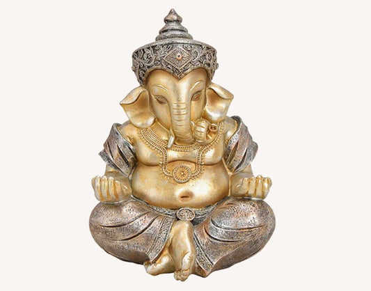 Hindu Gott Ganesha sitzend 21cm