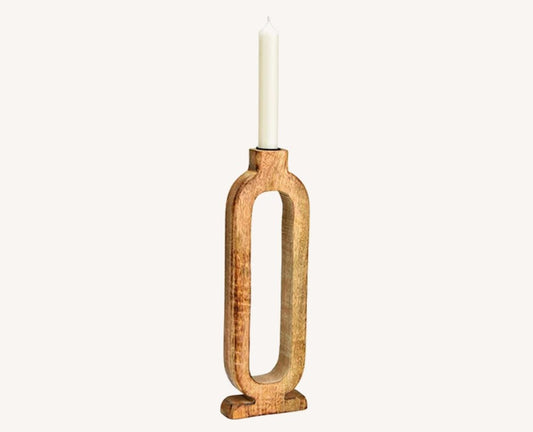Großer Kerzenständer aus Mangoholz 30cm