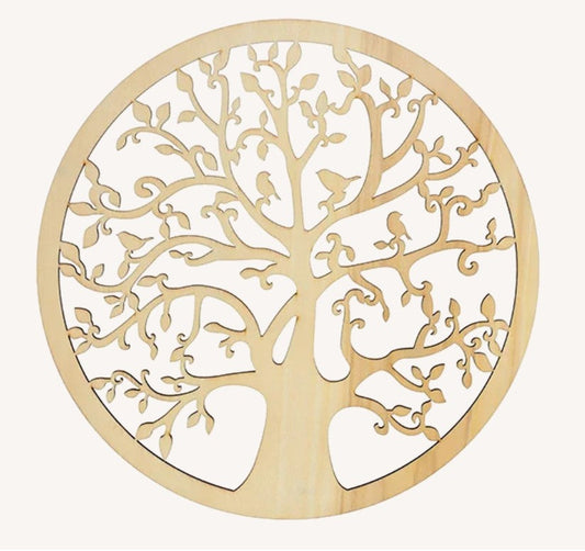 Wanddeko aus Holz Lebensbaum 30cm