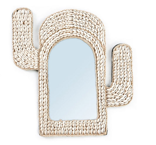 Wandspiegel Kaktus mit Muscheln