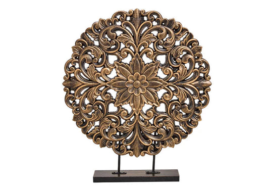 Runder Ornament Aufsteller aus Holz 40cm