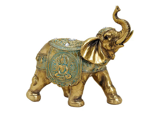 Deko Elefant aus Gold 21cm